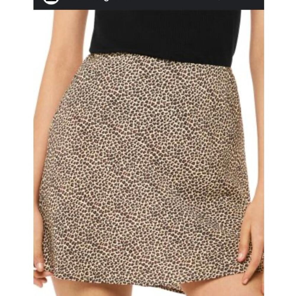 NWT LOFT Leopard Animal Print Silk Blend Pencil Skirt Women’s Size reptile brown